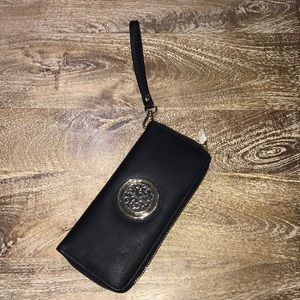 Black Wallet with Gold Accent